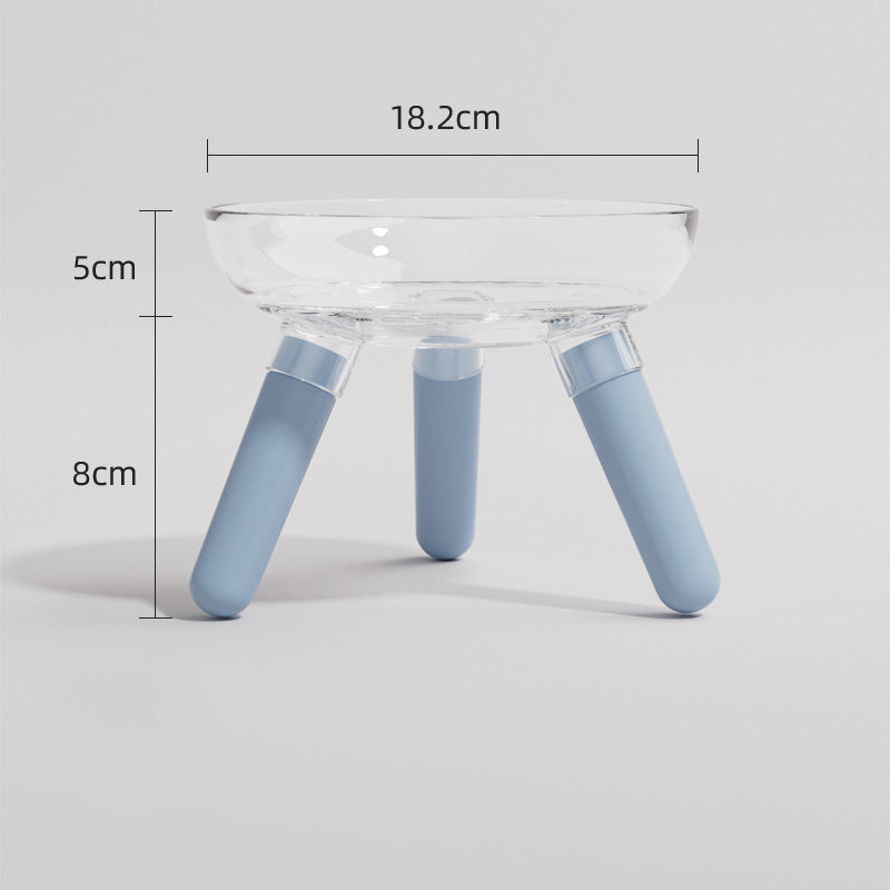 Elevate Your Pet's Dining Experience with Our Anti-Knock Transparent Glass Bowl