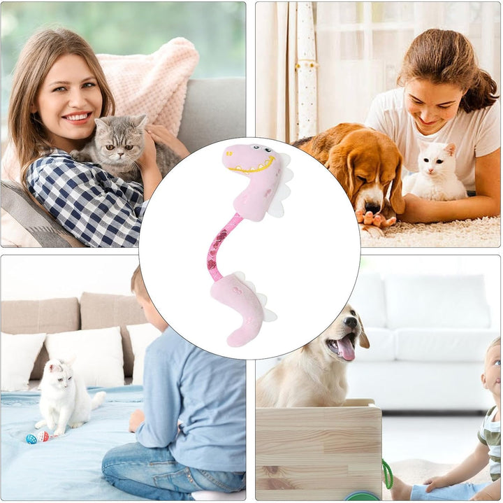 Chew Teething Rope Spring Catnip Interactive Kicker Pet Toy