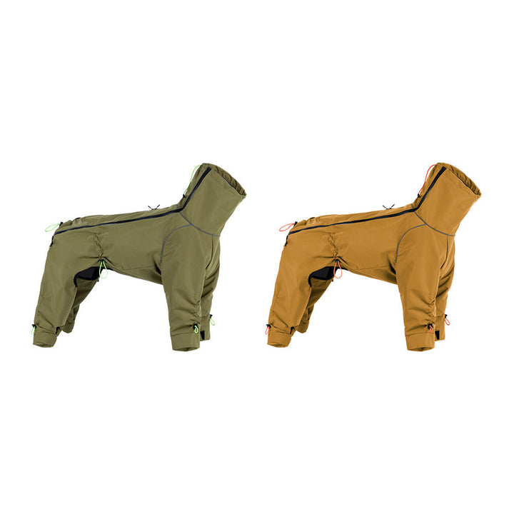 Keep Your Furry Friends Cozy: The Pet Four-Leg Windproof Turtleneck Warm Shell Jacket